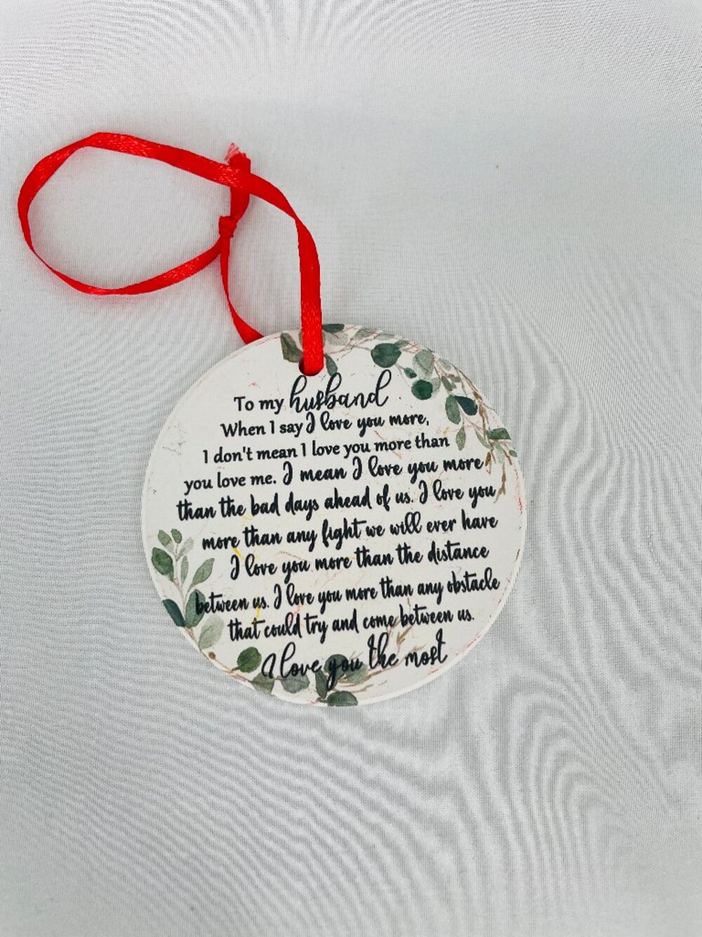 Husband Love Poem Christmas Ornament